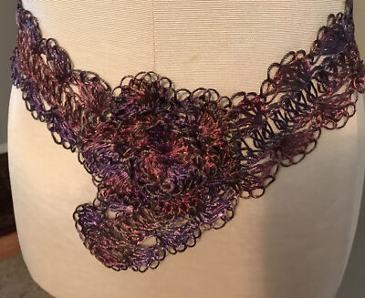 Vintage Purple Pink Hand Made Original Belt Hammered Woven  display picture 3