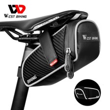 WEST BIKING Waterproof Bicycle Saddle Bag Road Bike Cycling Reflective Tail Bag