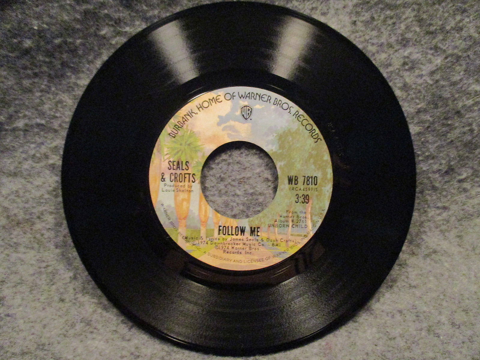 45 RPM 7" Record Seals & Crofts King Of Nothing & Follow Me Warner Bros