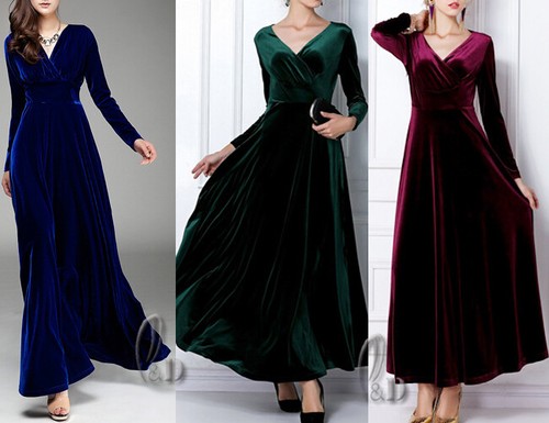 AU SELLER Womens S-3XL Vintage Velvet 