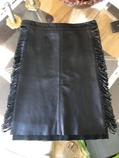 Bebe black leather skirt with side cut outs size 2
