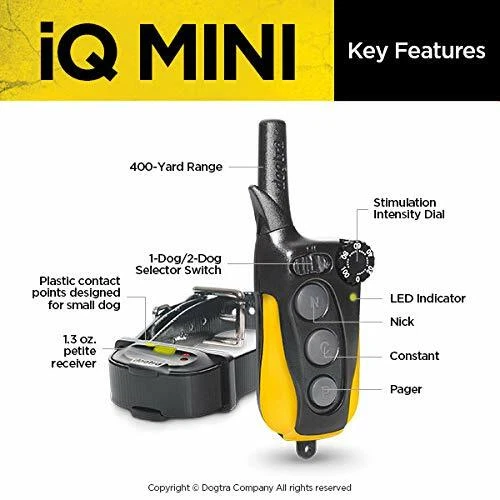 Dogtra iQMini  iQ Mini Remote Waterproof Dog Training Collar for Smaller Dogs - Image 3 of 4