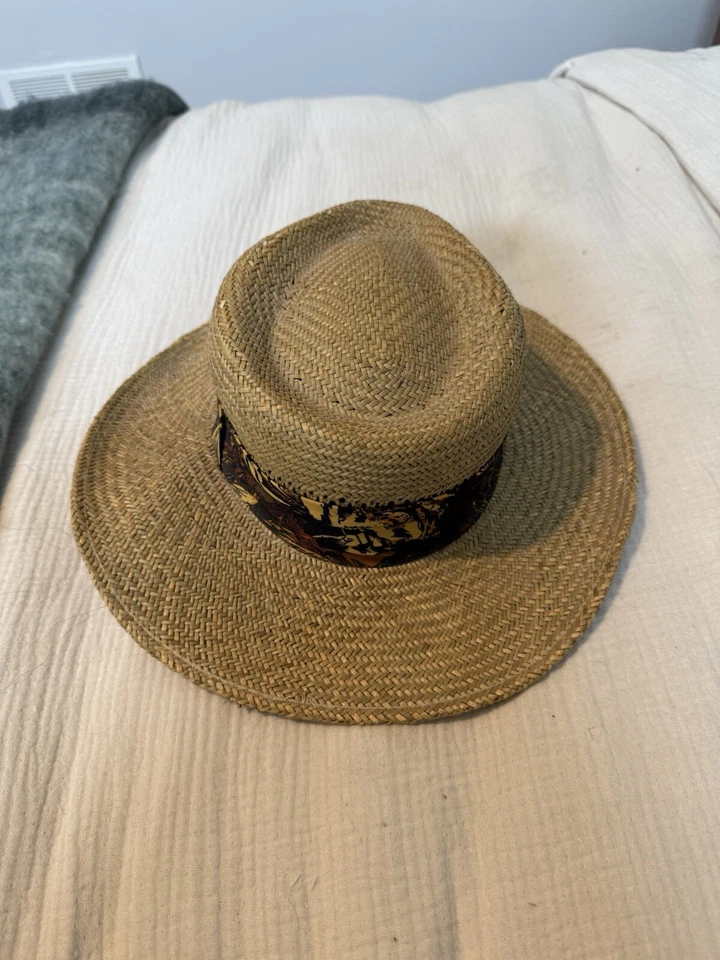 Vintage Straw Panama Hat – Medium - Made in USA - Image 3 of 4