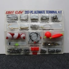 EAGLE CLAW 207-PIECE ULTIMATE FISHING TERMINAL TACKLE KIT New
