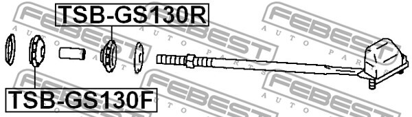 TSB-GS130F FEBEST Control Arm-/Trailing Arm Bush for TOYOTA