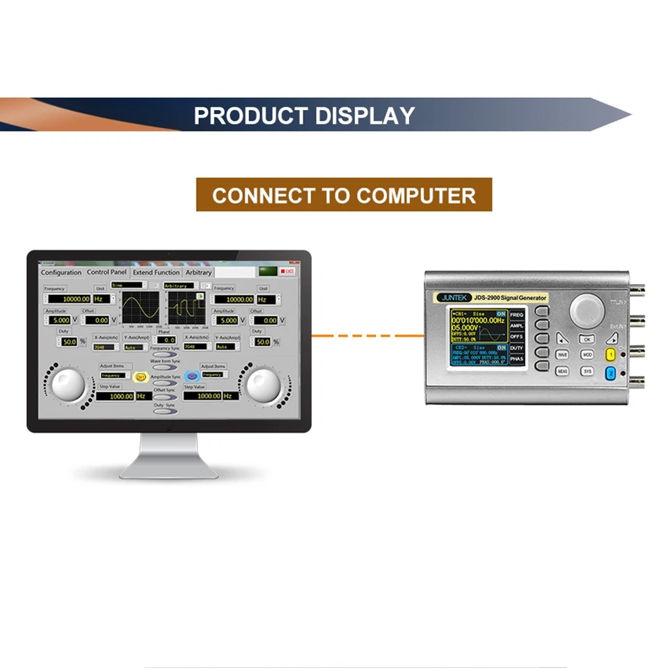 JDS2900-30MHz DDS-Signalgenerator Digitale Steuerung Zweikanal-Frequenzmesser - Bild 3 von 4