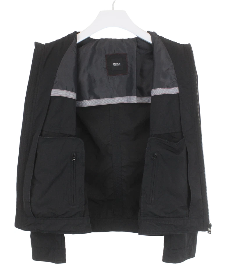 Hugo Boss Capontz-W Chaqueta Hombre US 42R Negro Burlarse Cuello Estándar Zip - Imagen 3 de 4