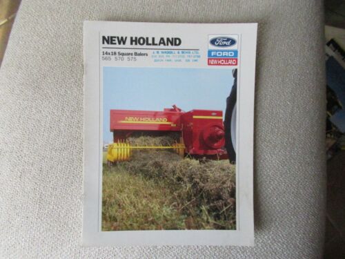 New Holland 565 570 575 1988 folleto de empacadora cuadrada - Imagen 1 de 5