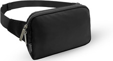 Everywhere Belt Bag 2L Black, Large Fanny Pack for Women Men with Adjustable Str