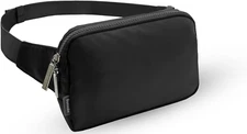 Everywhere Belt Bag 2L Black, Large Fanny Pack for Women Men with Adjustable Str