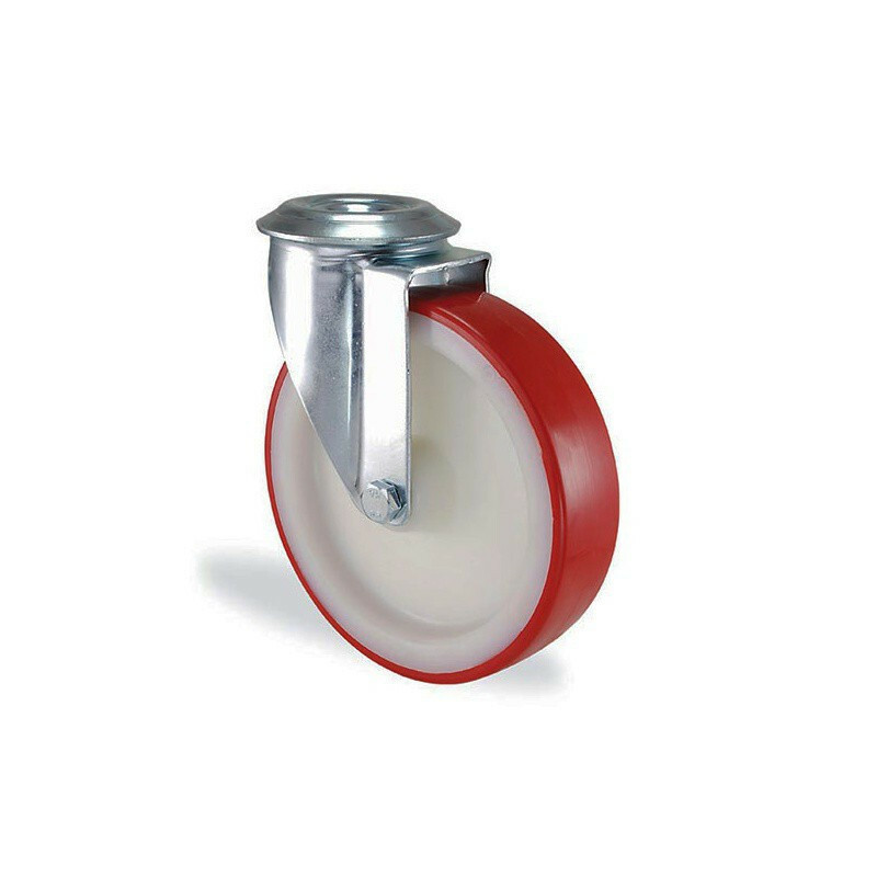Roulette oeil pivotante polyuréthane 150mm évite les blocages sous charge 400kg