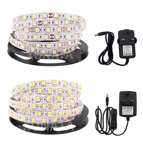 12V Mains Plug LED Strip Light TV Backlight Flexible Tape Under Lighting eBay