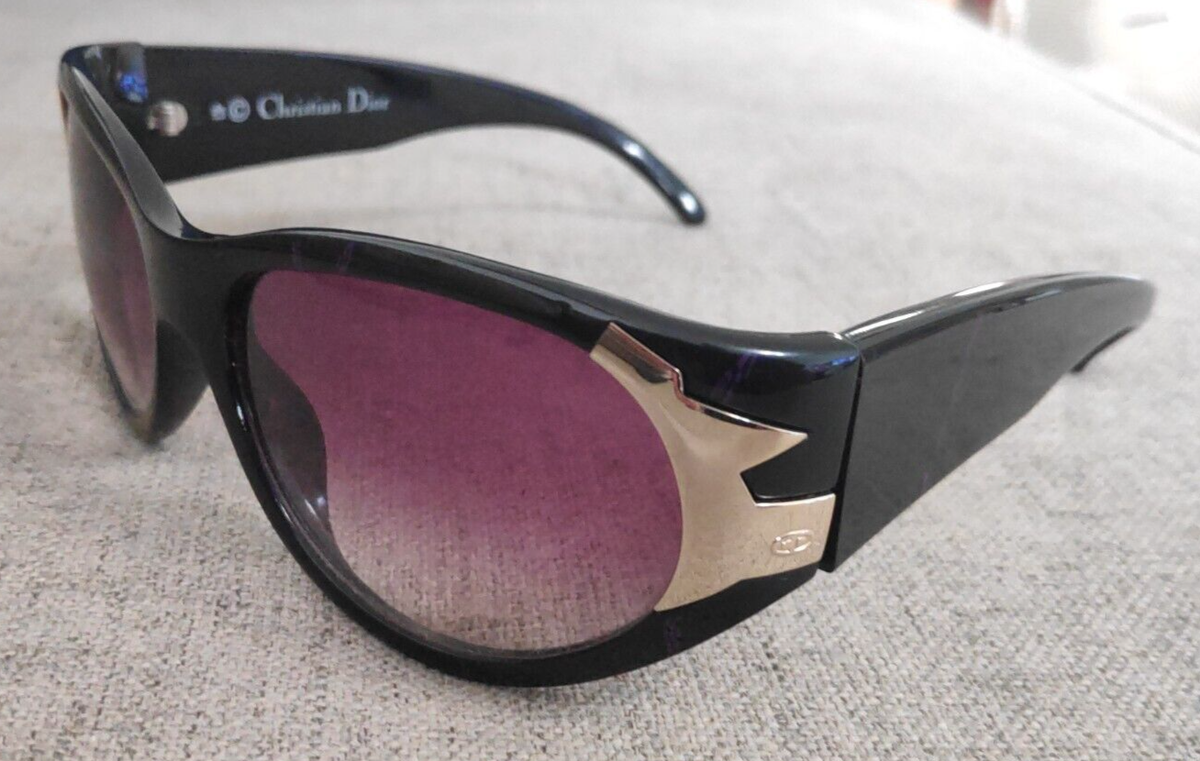 【S】40s 50s カーディガル　usa製　big size ボロ Vintage 1980's Christian Dior Women's Oversized Sunglasses 2346 90