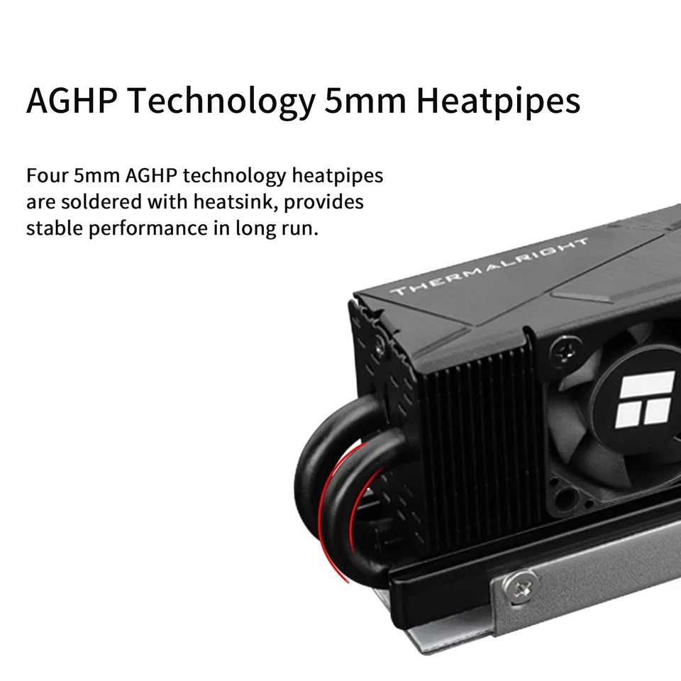 Dissipador de calor Thermalright HR10 2280 PRO preto SSD resfriamento, dissipador de calor dupla face, wi - Imagem 2 de 4