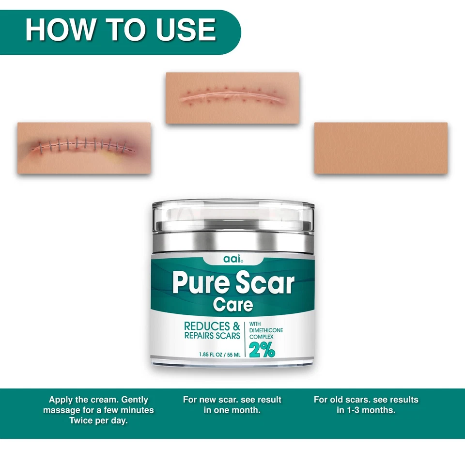Scar Removal Advanced Cream Treatment Gel for Surgical Scars, Acne Scars, C-Sect - Image 4 of 4