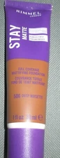 Rimmel London Stay Matte Mattifying Foundation-506 Deep Noisette 1 fl. oz. NEW