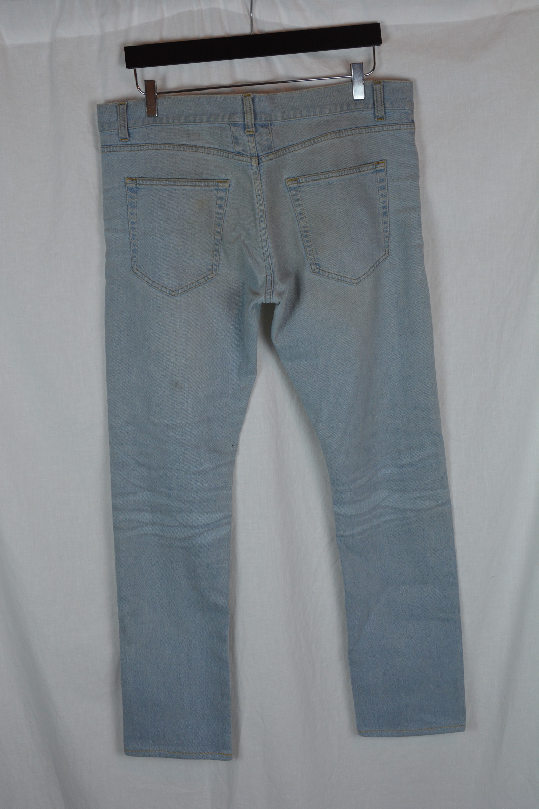 Jeans SAINT LAURENT PARIS D01 M SL LW lavaggio leggero effetto invecchiato slim fit 32 33