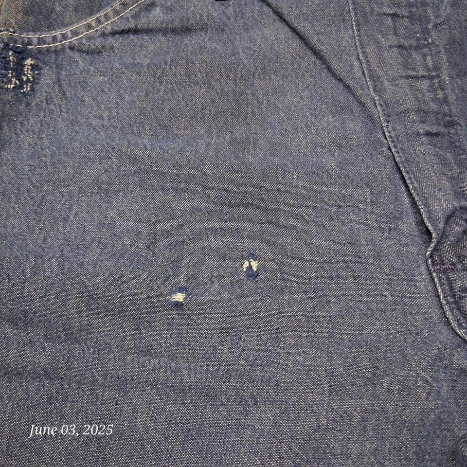 Calça jeans azul vintage Big Ben Wrangler forrada de flanela carpinteiro masculina tamanho 36x34 - Imagem 4 de 4