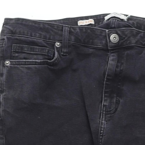 Topman Womens Black Cotton Blend Skinny Jeans Size W36 Extra-Slim - Picture 6 of 12