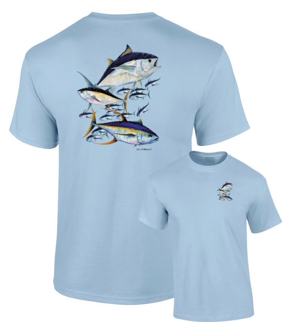 Albacore Yellowfin Tuna Montage Saltwater Fishing T-Shirt