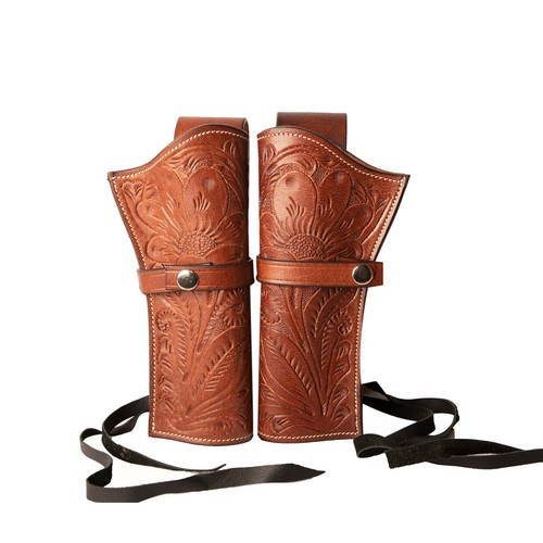 Western Leather Gun Holster Rough Rider .Colt SAA Ruger Wrangler Pistol Holster - Picture 6 of 11