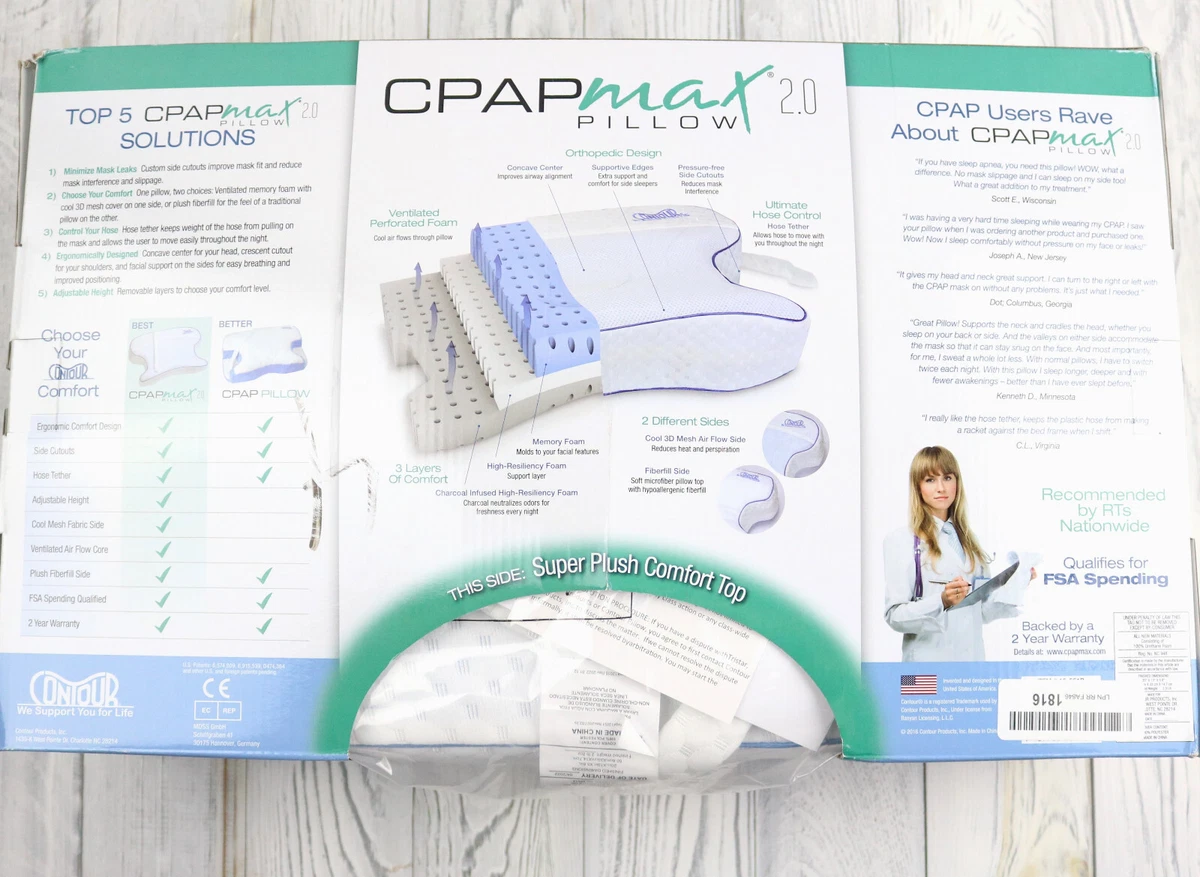 Contour products top cpapmax 2.0 pillow
