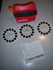 RARE 3 VIEW MASTER LIDDLE KIDDLE DOLL REELS SLEEVE  OLDER RED VIEW MASTER TOY