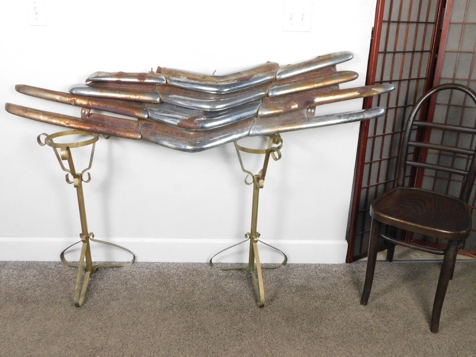 1930s 1940s 3 Bar FRONT BUMPER GRILLE Original 50s truck Pontiac Torpedo 1941 - Image 2 of 4