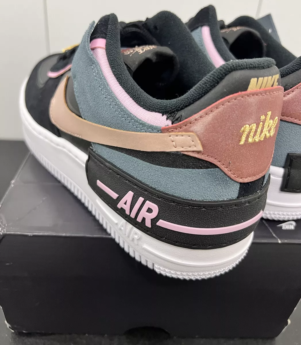 Rose gold and shop black air force ones