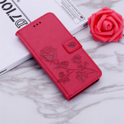 For iPhone 16 Pro Max 15 14 13 12 11 78 Rose Leather Card Flip Wallet Case Cover