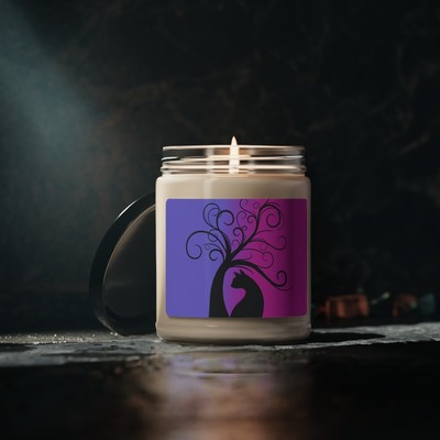 Black Cat magical Candle ,Celestial Candle , mystic Scented Soy Candle, 9oz