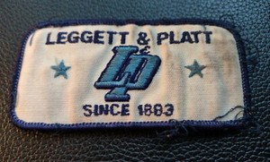 Leggett & Platt Embroidered Cloth Patch for Mason Oh Factory Workers 70's/80's