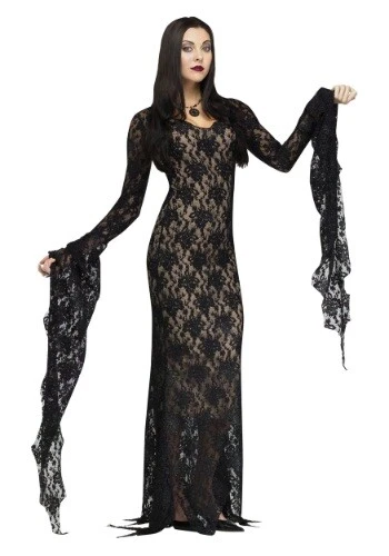 plus size morticia addams dress