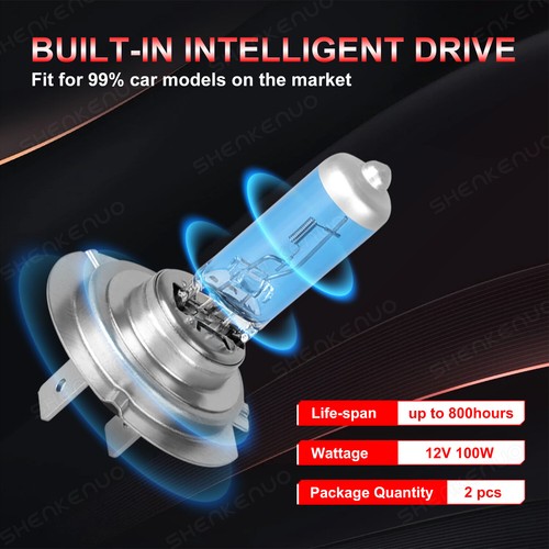 H7+H7 White 4X Halogen Hi/Lo Beam Headlight Bulbs For BMW E90 F30 328i 330i 335i - Picture 4 of 11