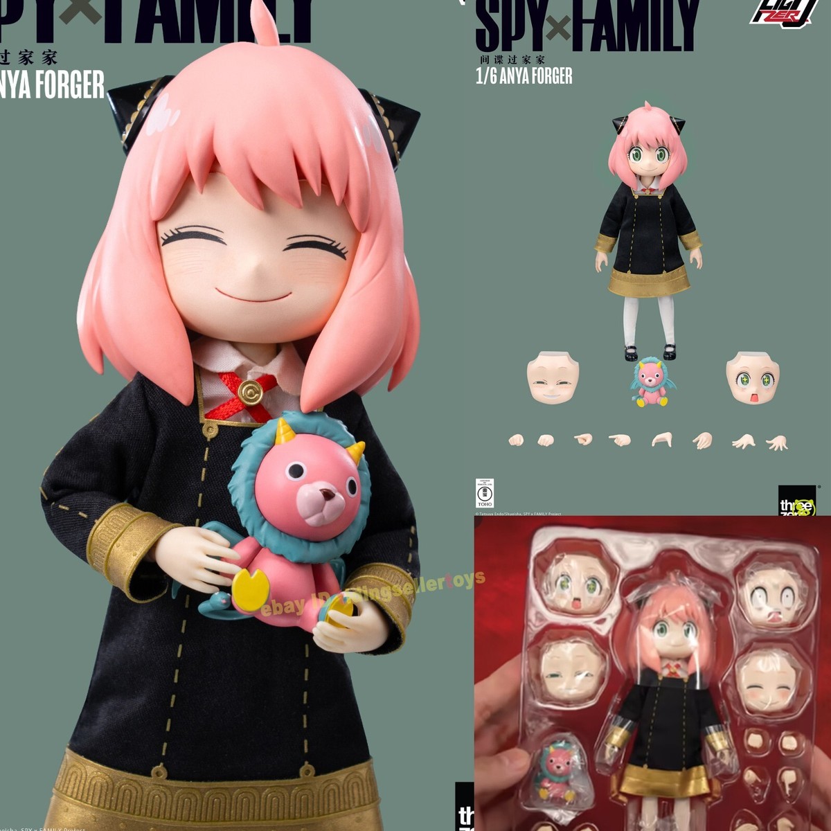 Threezero SPY×FAMILY アーニャ・フォージャー 1/6 Threezero Anya Forger SPY×FAMILY 3A 1/6 Action Figures 6
