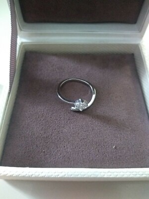 Ashlynn Avenue Symphony Lois 18K White Gold Plated 0.4 Ctw Wrap Ring Size 7