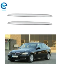 Set Of 2 Front Hood Above Molding Chrome Trim For BMW E90 E91 3-Series RH+LH