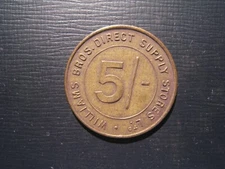 Williams Bros Direct Supply stores Ltd 5s Token.