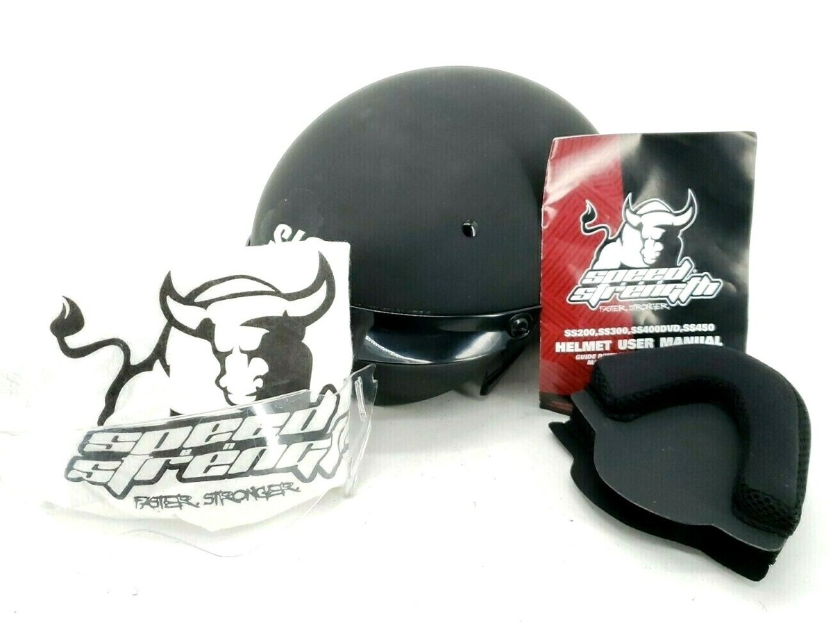 Motorcycle Helmet Open Face Speed and Strength SS400DVD DOT Motorcycle Helmet Open Face Speed and Strength SS400DVD DOT