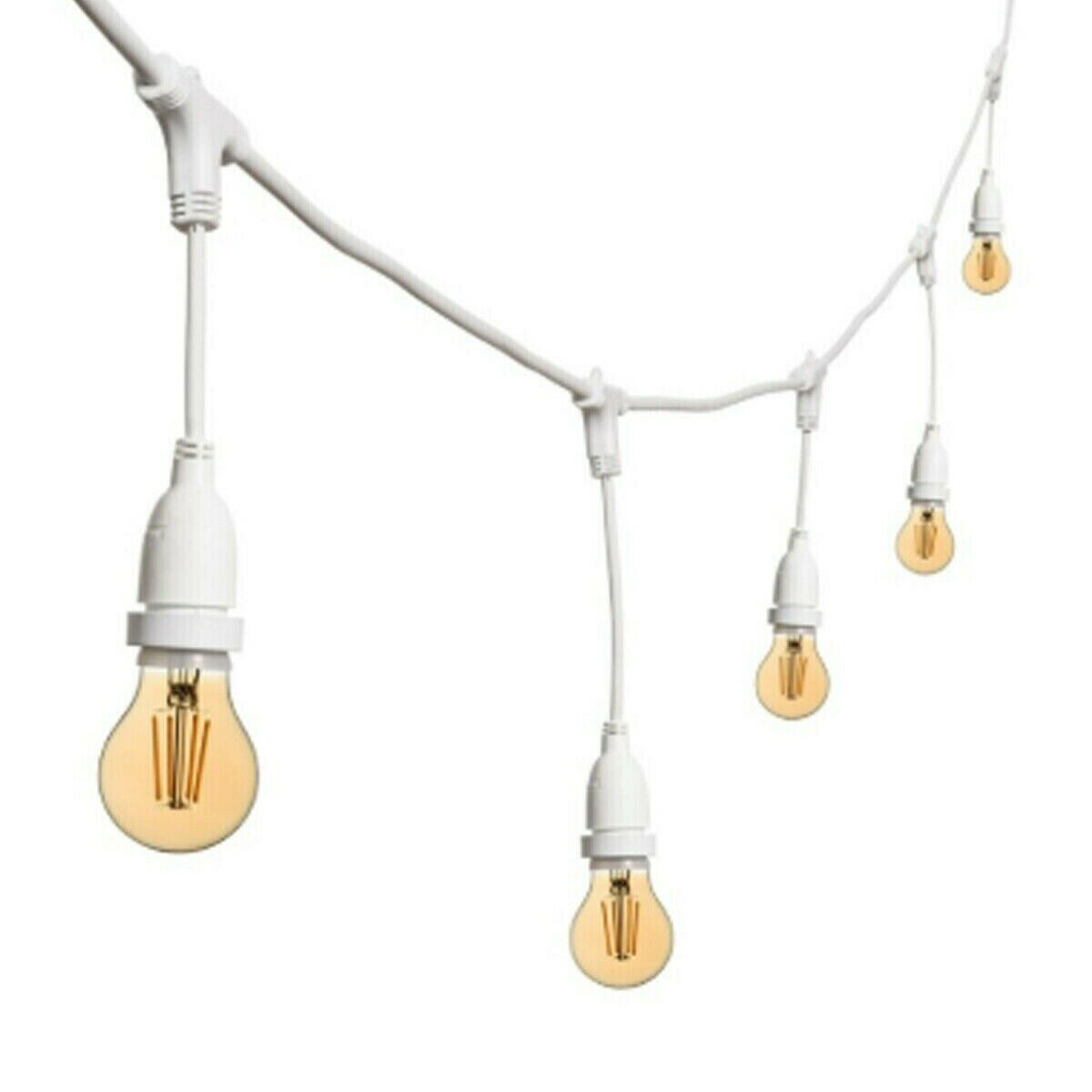 CATENARIA LUCI 10MT E 10 PORTALAMPADE E27 NERA ALLUNGABILE IP44 Interno Esterno 91063841 - Foto 6