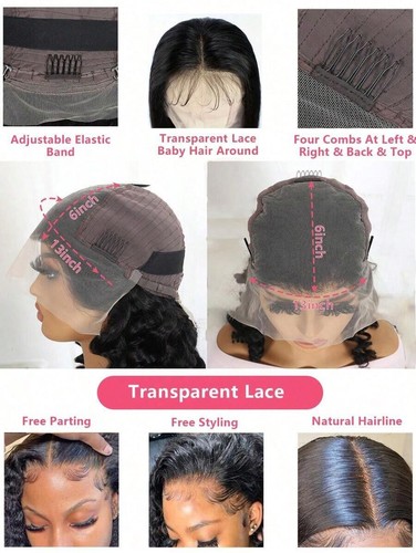 42 Inch 250% Density Glueless Deep Wave HD Lace Front Human Hair Wig - 4x4 - Picture 3 of 12