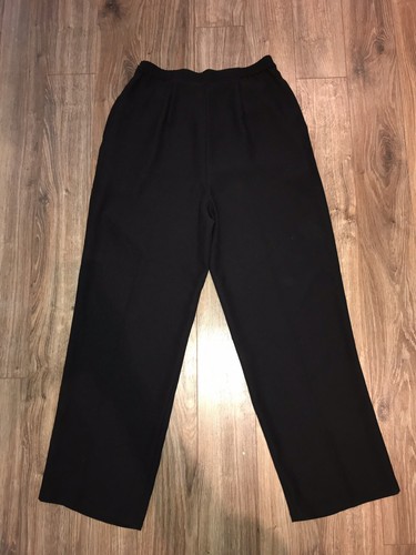 Ropa deportiva Leslie Fay talla 10 pantalones negros pierna recta, cintura alta - Imagen 5 de 6