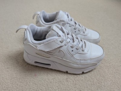 Nike Air Max 90 EasyOn Kinder 13C Triple White Sneaker Gr. UK 12,5