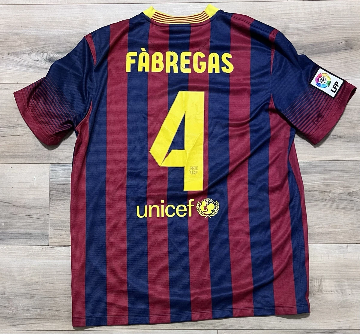 Nike Dri-Fit FC Barcelona Cesc Fabregas Home Jersey Men's Large
