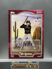 2025 Topps Bob Ross Joy Of Baseball Nick Yorke Rookie Auto Alizarin Crimson 1/10