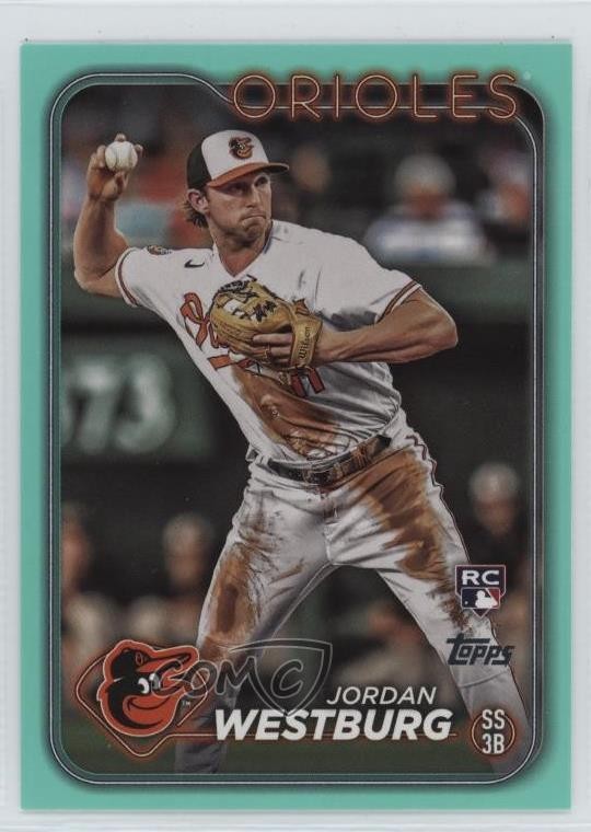 2024 Topps Series 1 Aqua Jordan Westburg #66 Rookie RC 06c5
