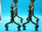Pair of Antique Brass Fireplace Andirons (fire dogs) — photo 8