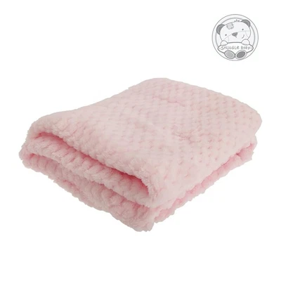 SNUGGLE BABY Baby Waffeldecke rosa weich Jungen Mädchen Halstuch Moseskorb Kinderwagen Krippe 75 x 90 cm