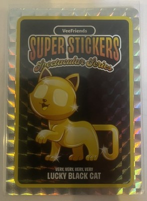 VeeFriends Spectacular Series Super Stickers Very Lucky Black Cat Gold