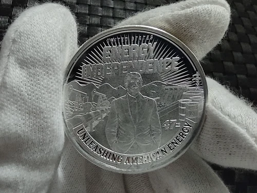 1 Oz Silver Round Trump Energy Independence 47th Limited Edition
